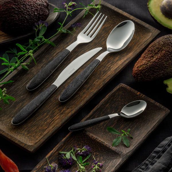 Cubiertos rústicos madera wenge